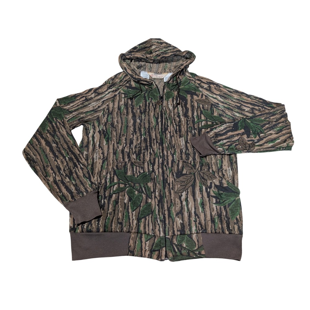 Walls Zip Hoodie Mens Medium Tall Brown Realtree Camo Blizzard-Pruf USA Vintage
